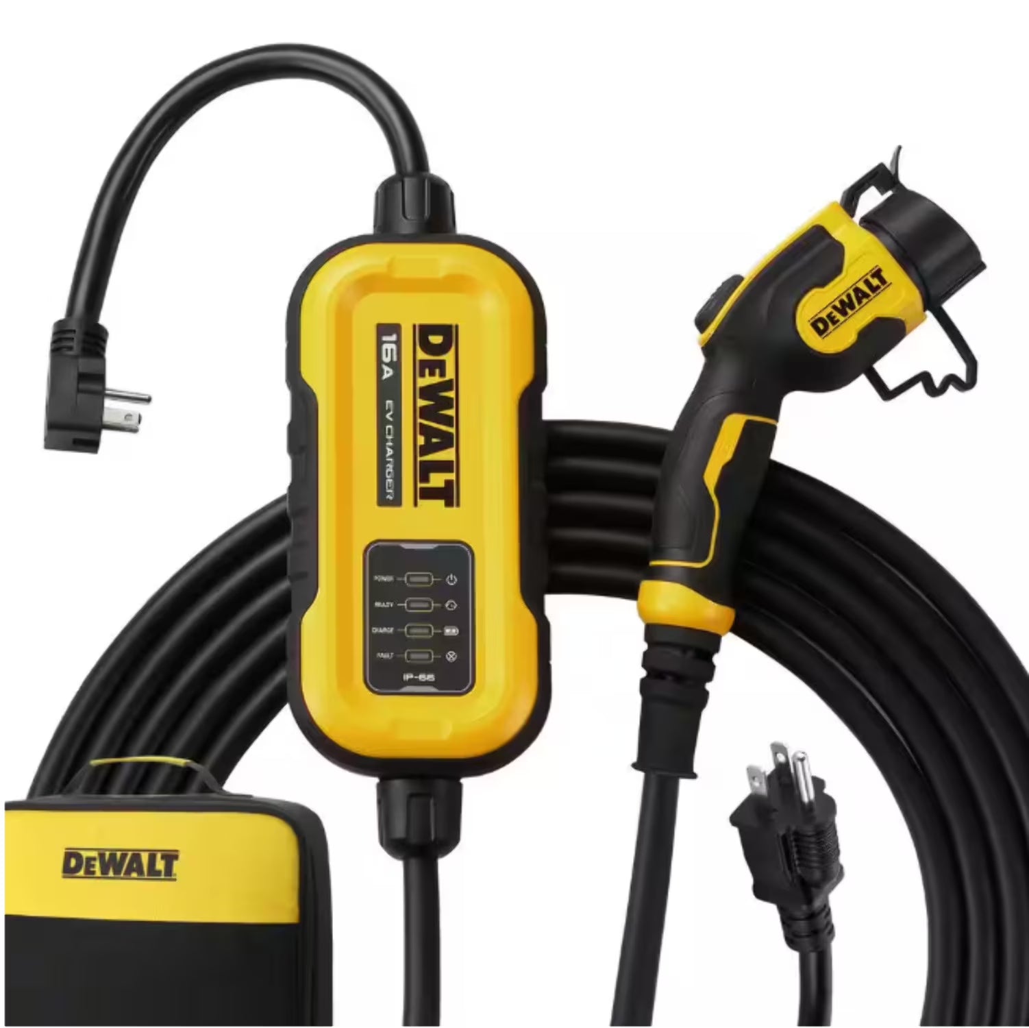 Level-2 Portable Electric Vehicle EV Charger up to 16 Amps, 120-240-Volt AC 3.8 KW, 25 Ft. Cable, Weatherproof