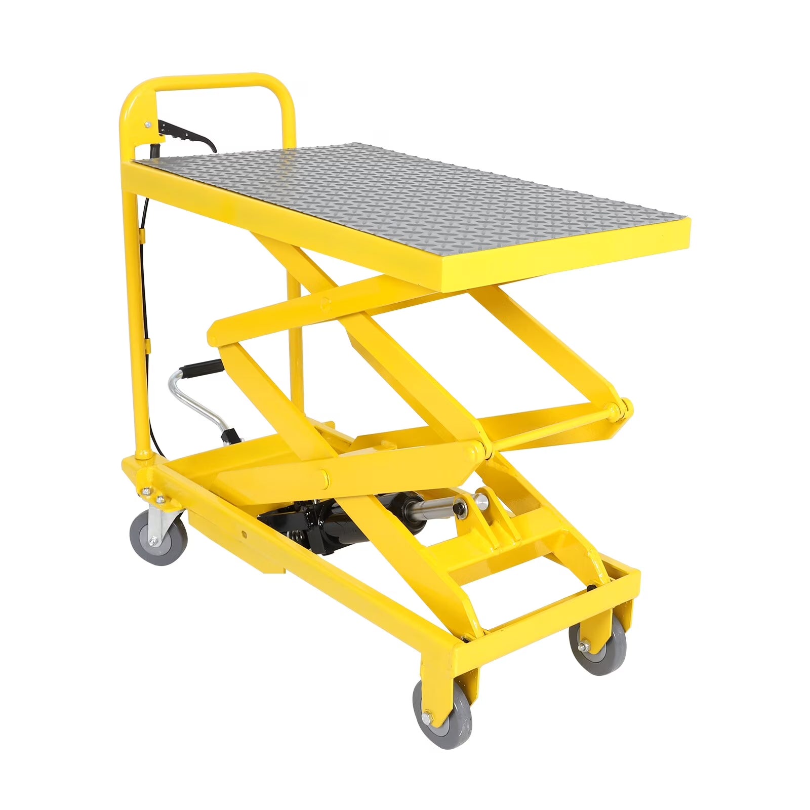 Hydraulic Lift Table Cart 500 lbs Manual Double Scissor Lift Table 50"
