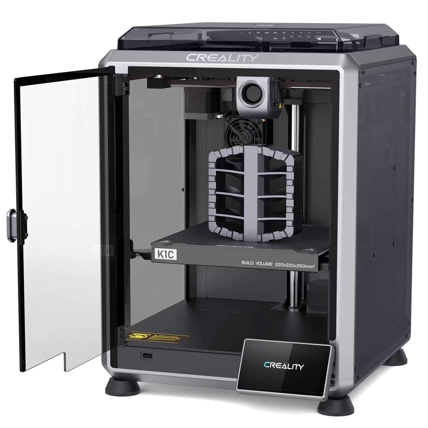 K1C 3D Printer with Reliable Extrusion, 600mm/s Fast Printing Speed, AI Smart Camera, Anti-Vibration Design, Auto Calibration for Leveling, Printing Size 220*220*250mm