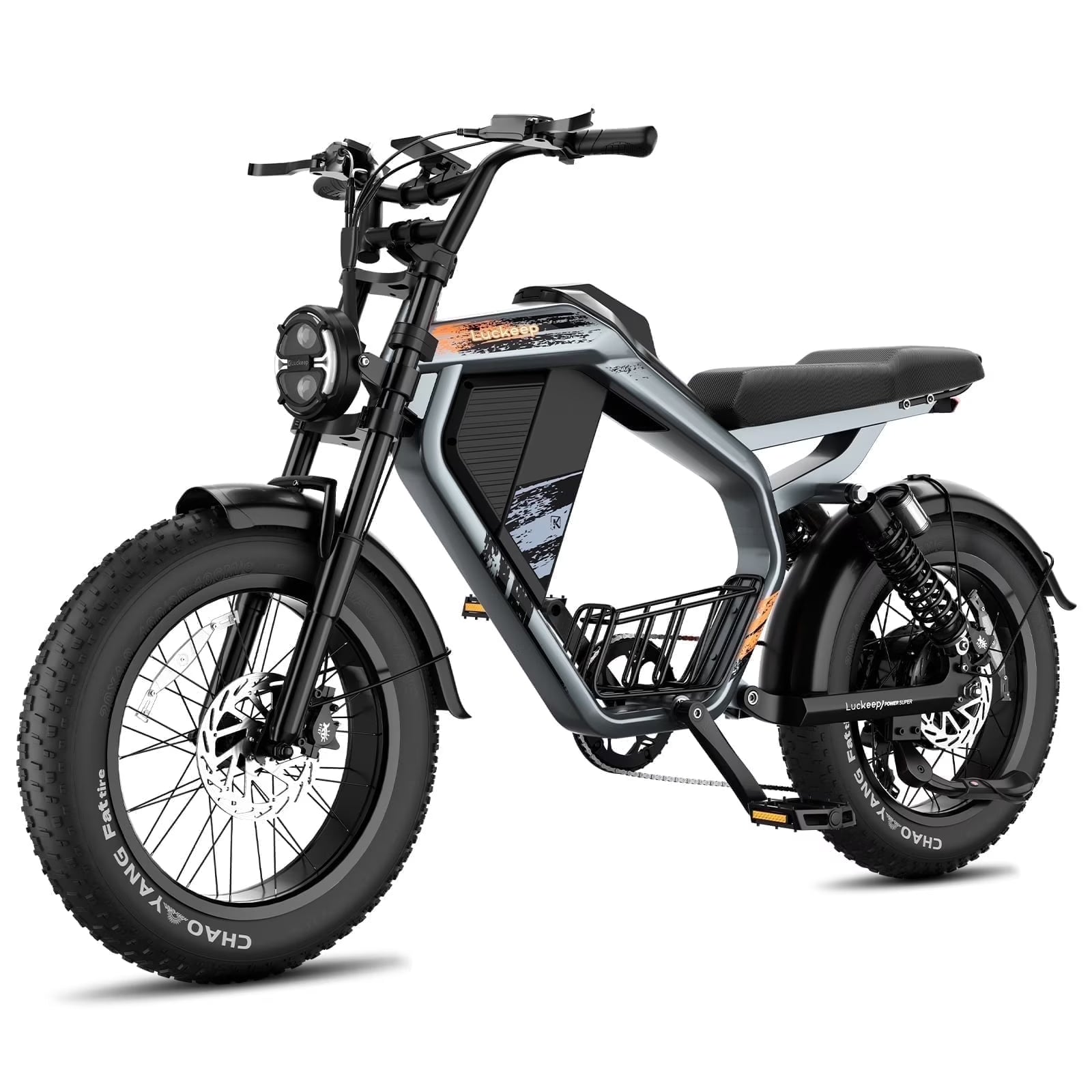 M5 Electric Bike for Adults/Teen, 1500W Peak Motor, Max 32MPH,48V 15AH Battery, Max 60 Miles Electric Motorcycle for Mountains,20" Fat Tire Electric Dirt Bike,Sand,Road,Full Suspension