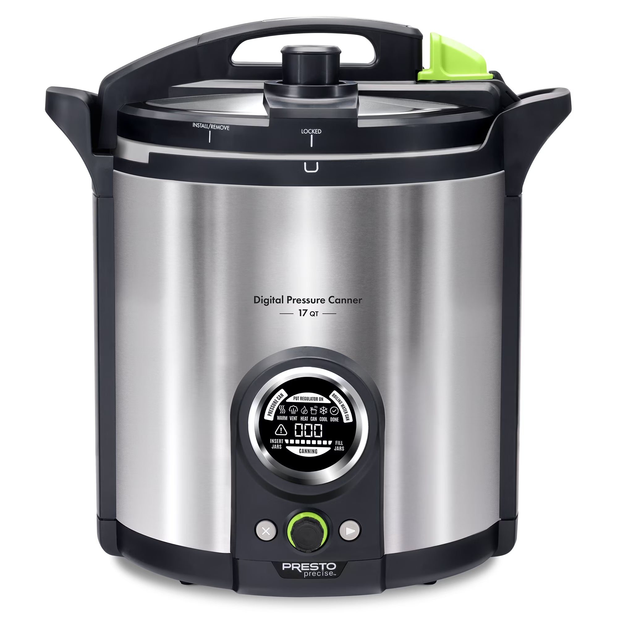 Precise 02152 17 Qt Stainless Steel Electric Pressure Canner, Silver