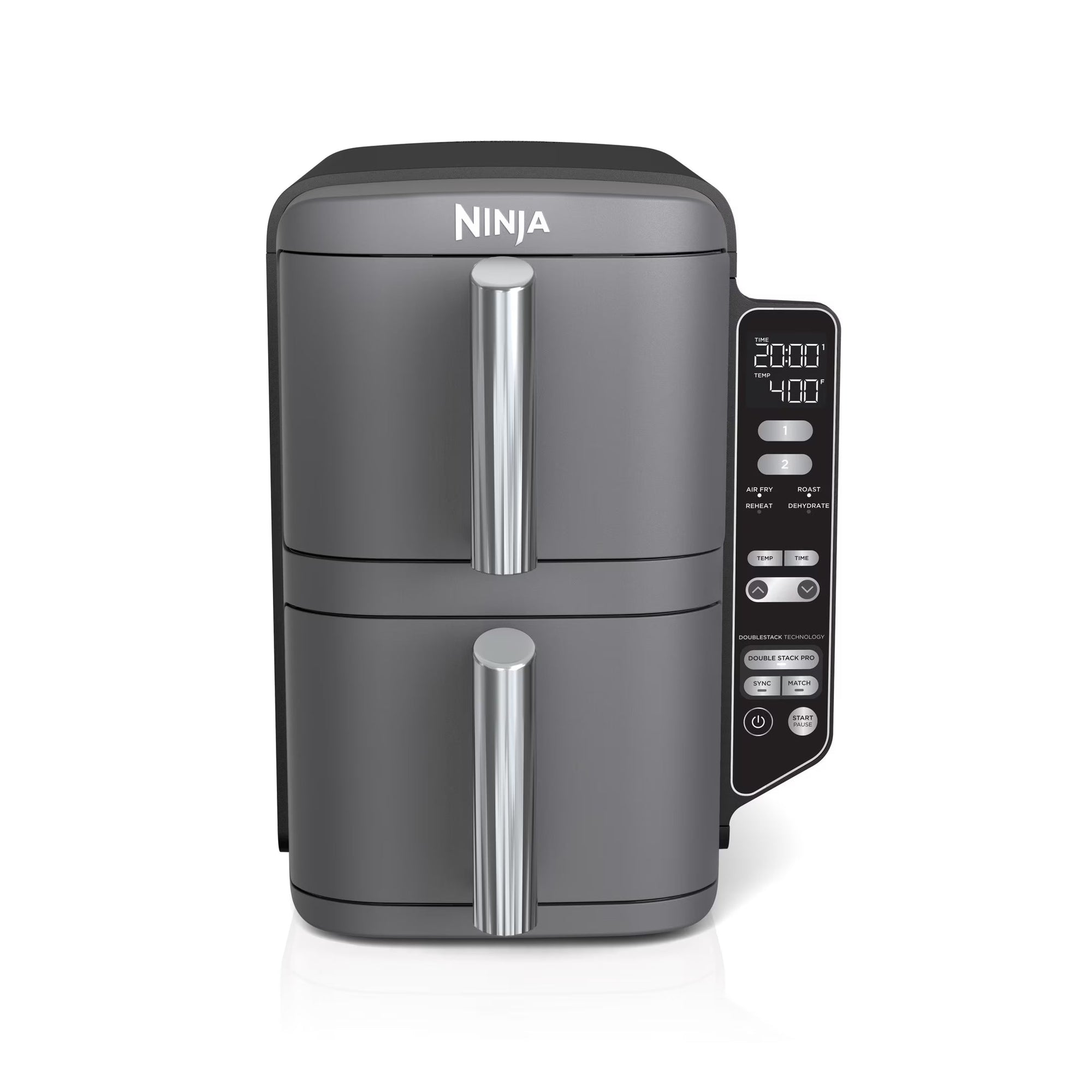 DoubleStack XL 2-Basket Air Fryer, DoubleStack Technology Cooks 4 Foods at Once, Space Saving Design, 10 QT, 4-in-1, Smart Finish &amp; Match Cook, SL400