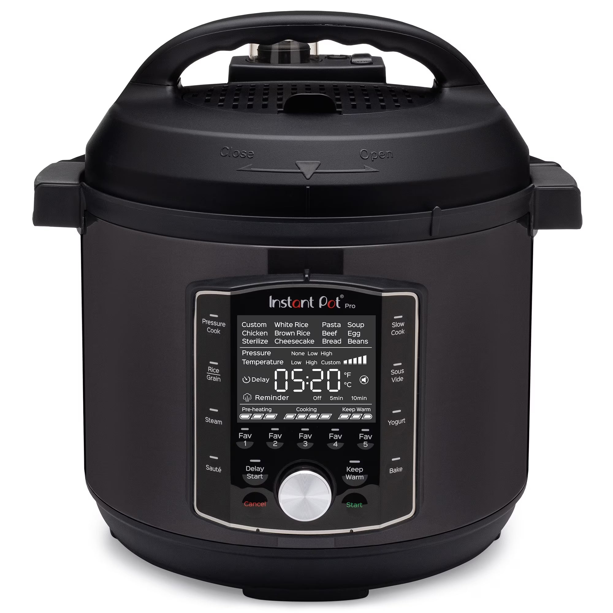 Pro 8-Quart Electric Pressure Cooker, 10-in-1 Slow Cooker, Rice/Grain Cooker, Steamer, Saut, Sous Vide, Yogurt Maker, Sterilizer and Warmer