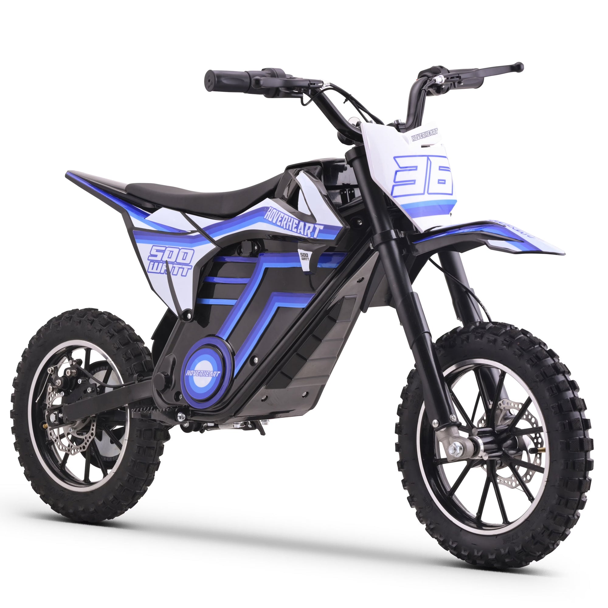 electric dirt bike, 500W kids dirt bike for Boys Girls Age 8-14, Blue