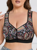 Plus Size Front Closure Wire-Free Tank Bra