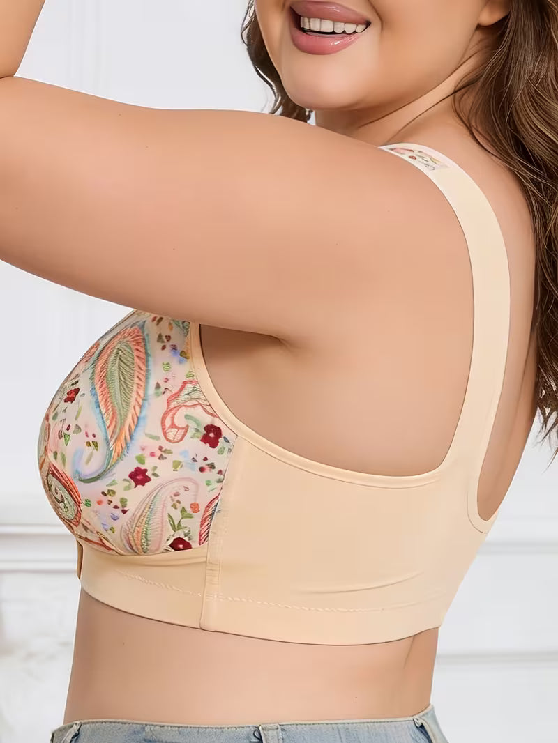 Plus Size Front Closure Wire-Free Tank Bra