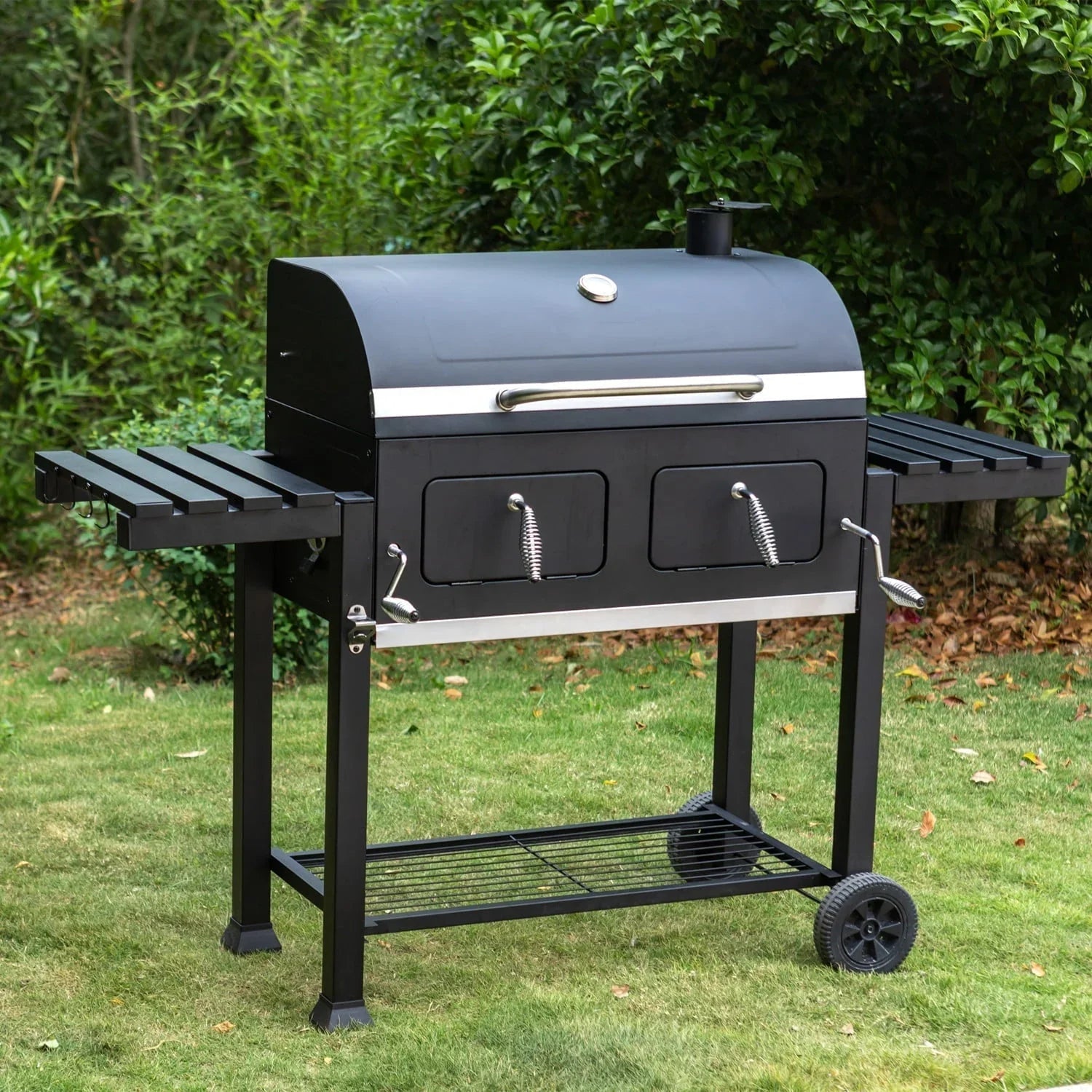34'' Charcoal Grill Extra Large Portable BBQ Grill, Black